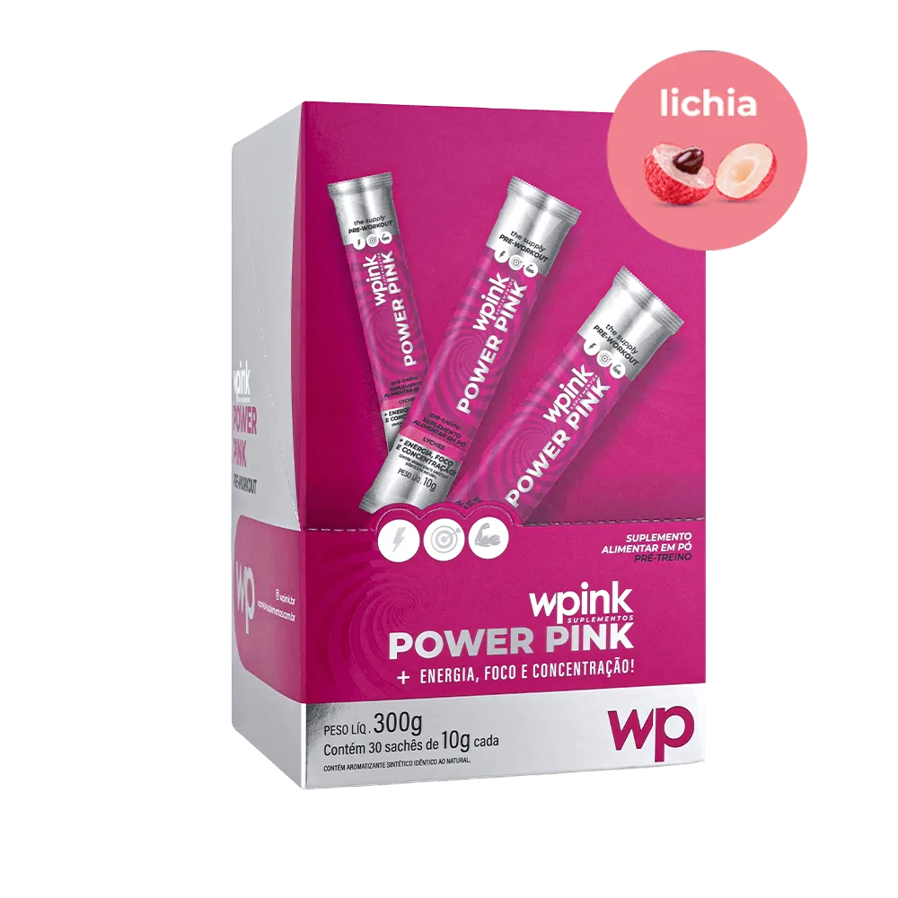 power pink de lichia - pré-treino – 300g - wp